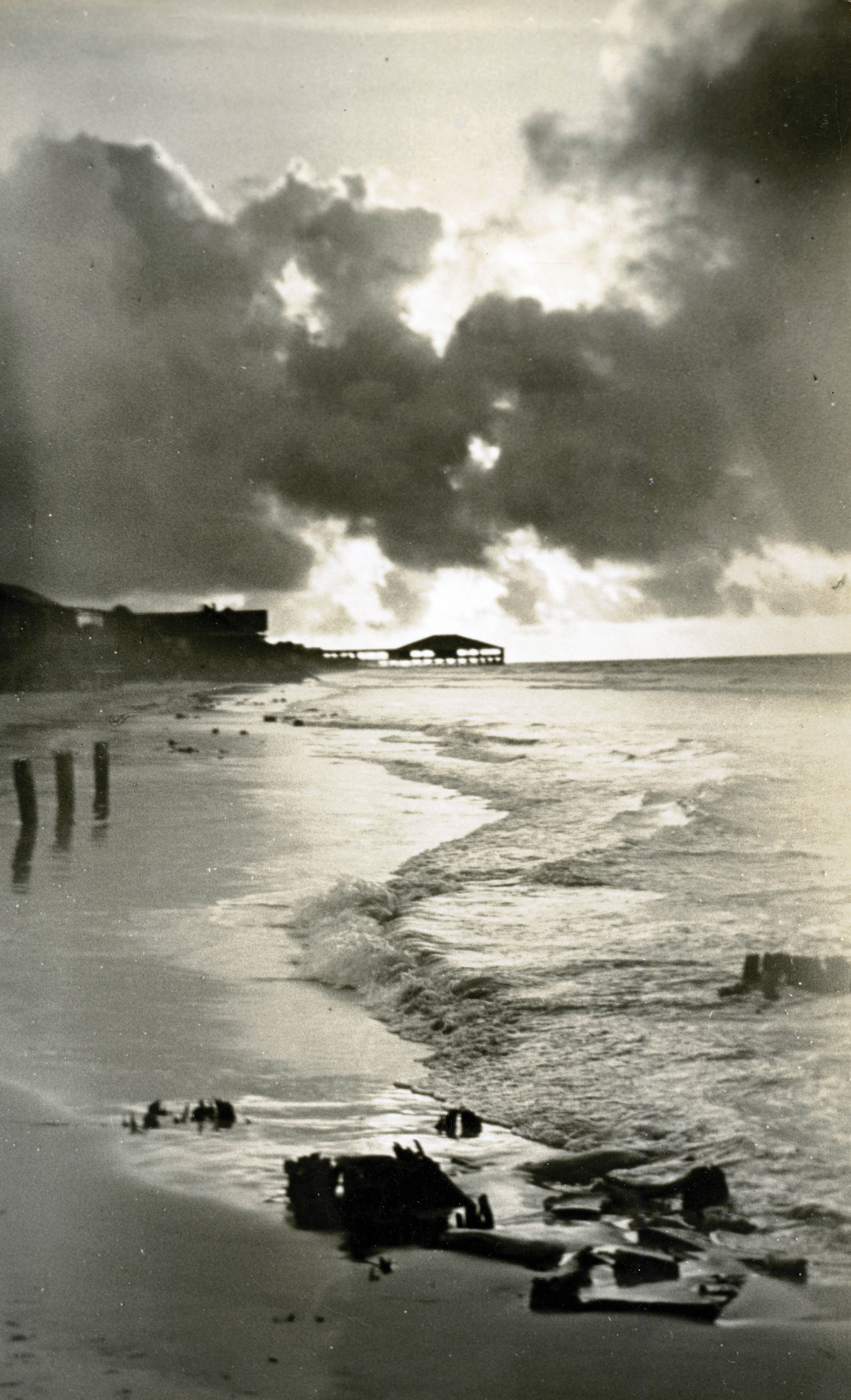 A moonlit beach on Folly, circa 1930s.