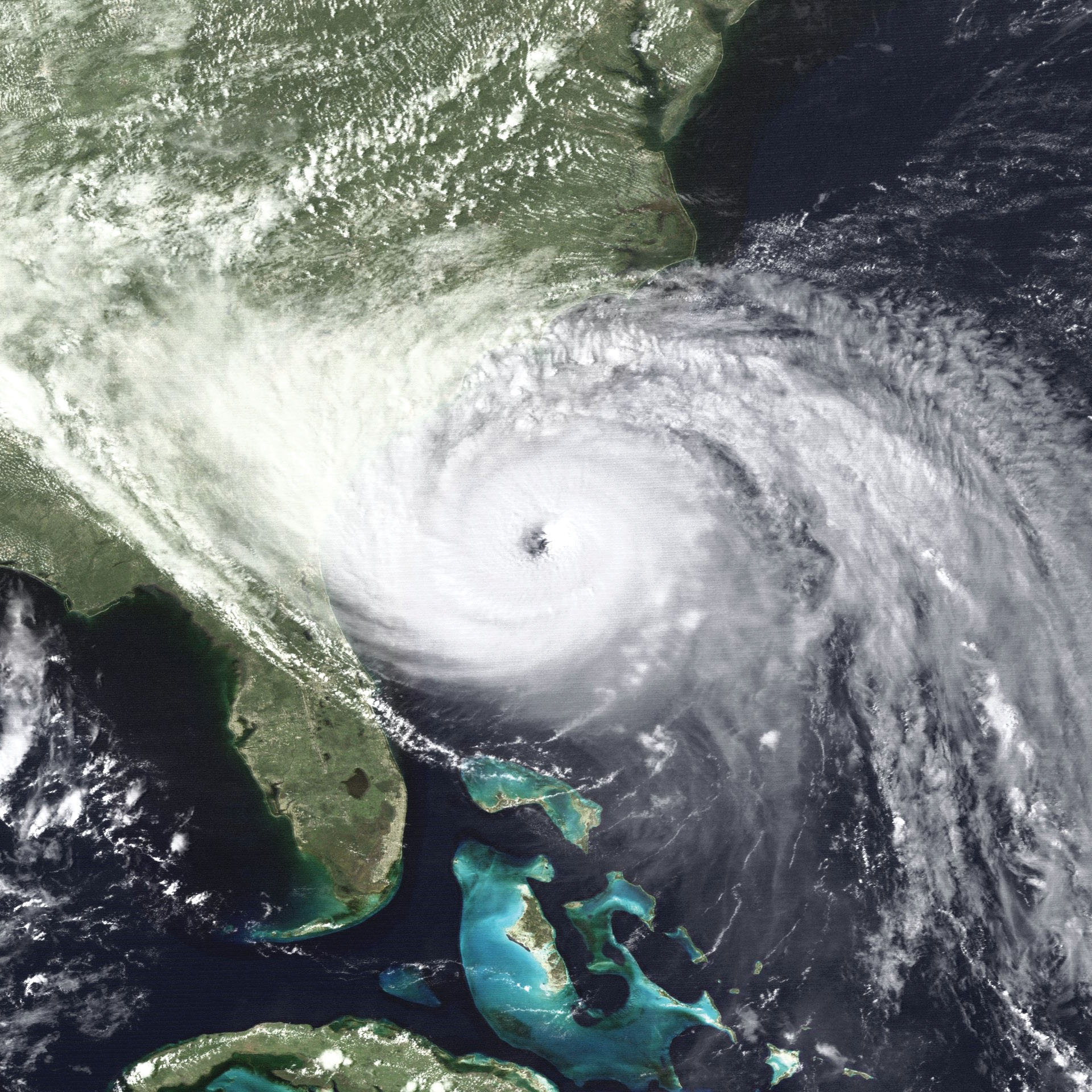 Bull’s-Eye, Almost: A satellite image of Hurricane Hugo’s approach of the southeast coast as a Category 4 hurricane, on September 21, 1989, at 4 p.m. Its path to the left of Bulls Island delivered the brunt of the storm’s sometimes 200-mile-per-hour winds and 21-foot tidal surge to Bulls Island, as well as nearby Awendaw and McClellanville.