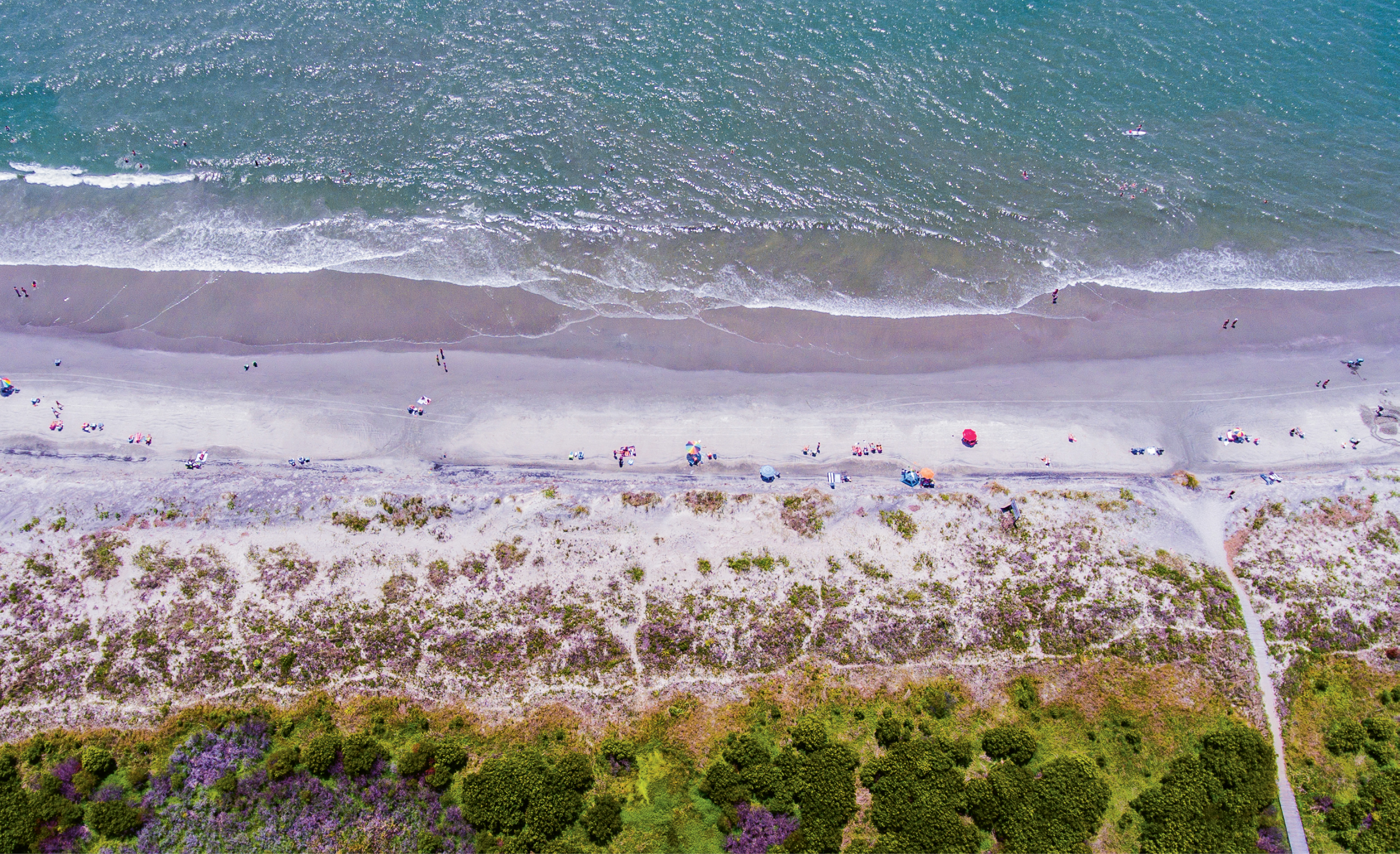 “Beach Day on Sully’s” {Altitude: 350 feet}  Midday in early June near Station 25 on Sullivan’s Island