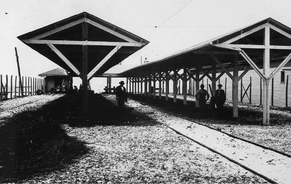 The railroad depot circa, 1890