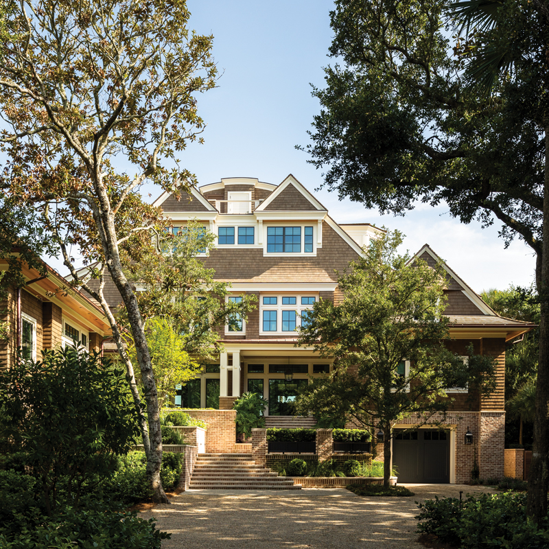 Clad in western red cedar shingles, the beach house was designed to blend in with the landscape.