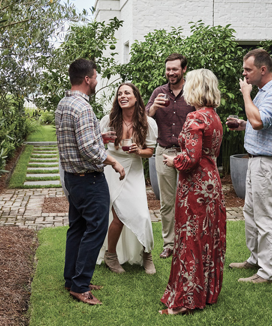 Sarah and Ted McNair share a laugh with Hanna and Nelson Seabrook and Ted Fienning.