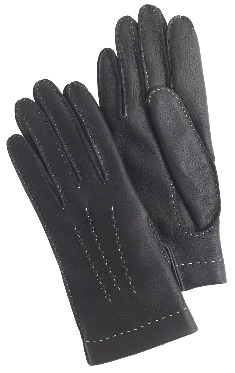 Dents black deerskin gloves with cashmere lining, $275 at J. Crew