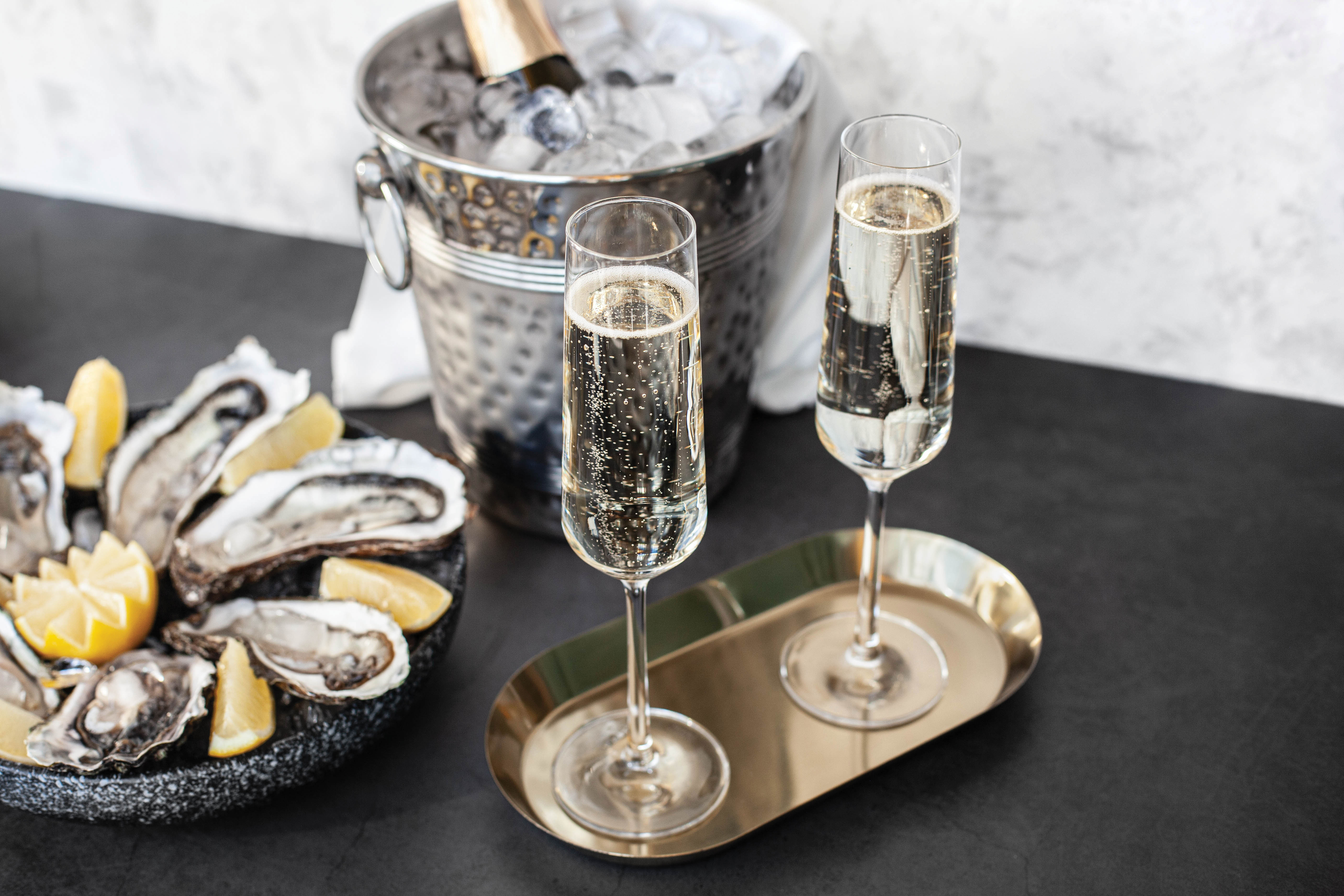 “Bubbles just go with seafood: Billecart-Salmon Brut Rose Champagne is the best.“