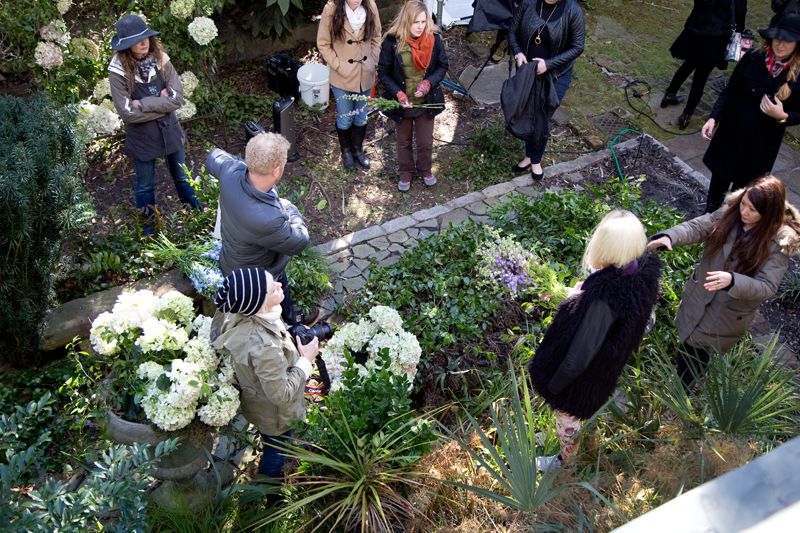 A bird’s-eye view of the shoot; photo by Mac Kilduff