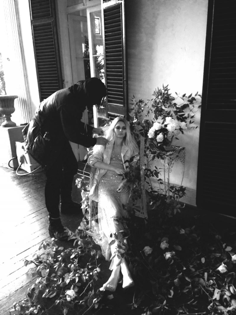 Heather arranges the roses just right; photo by Ruta Elvikyte