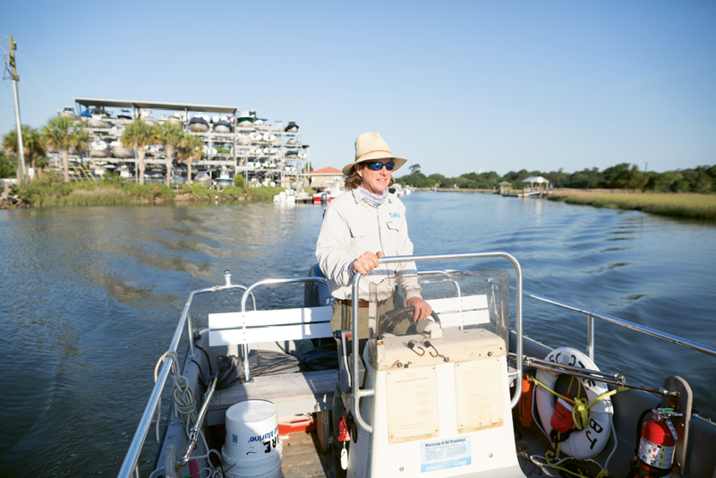 Chris Crolley of outdoor adventure outfitter Coastal Expeditions believes the creek is safe when everyone—paddlers, cruisers, and captains—understands and obeys the rules of the waterway.