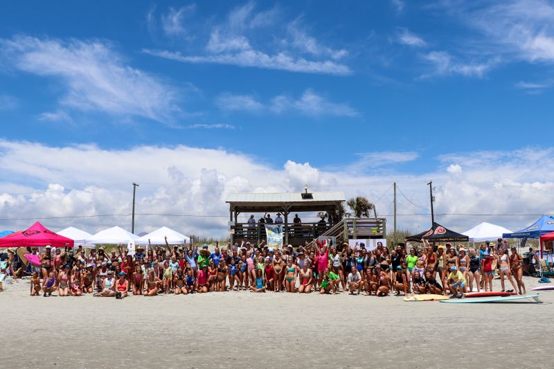 Female surfers from across the East Coast converged at The Washout for the 20th-anniversary Folly Beach Wahine Classic.