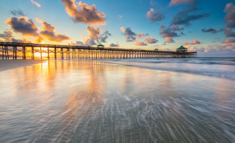 A New Day: Sunrise and the Folly Beach Pier