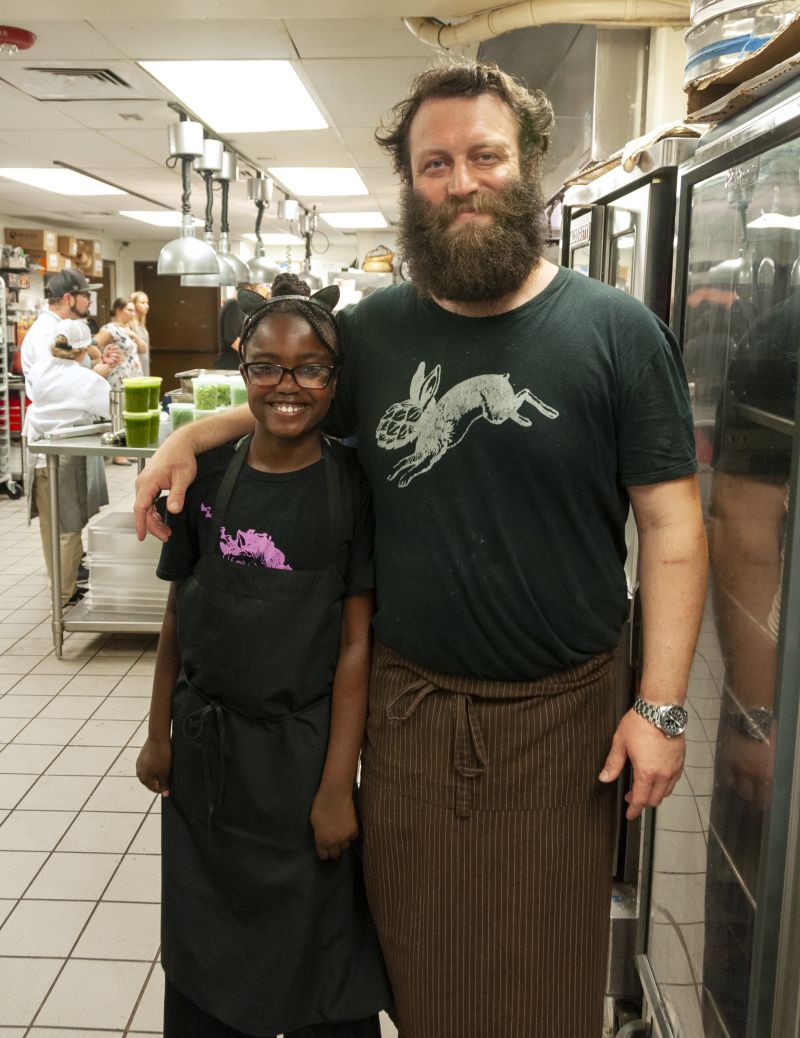 Little Chef Nia Khan and Big Chef Bob Cook of Edmund’s Oast