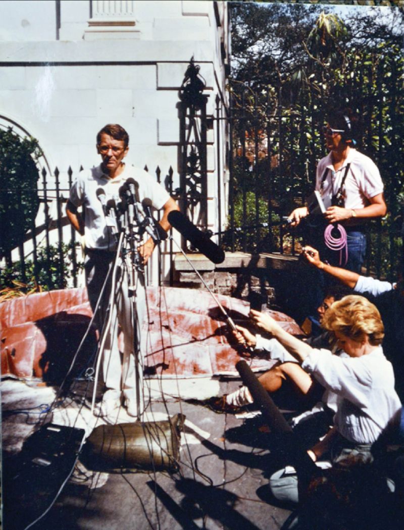 1989: Mayor Riley addresses press after Hurricane Hugo devastates the lowcountry