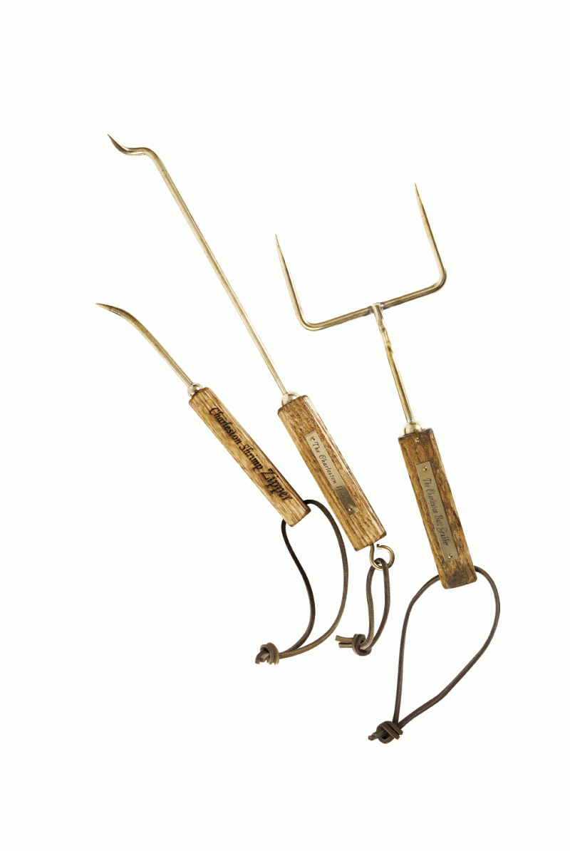 The Charleston Hooker, Shrimp zipper, &amp; Butt Grabber for your grill enthusiast, $30; $25; $40; wonderworkscharleston.com