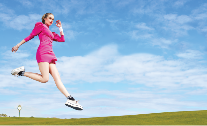 Good Sport: A.L.C. “Jane” dress in “Shocking Pink,” $495 at Gwynn’s of Mount Pleasant; Prince wristband, $5 at Dick’s Sporting Goods; Adidas solid crew sock, $15 for three pairs at Parrot Surf &amp; Skate; AGL platform low top sneaker, $430 at Shoes on King