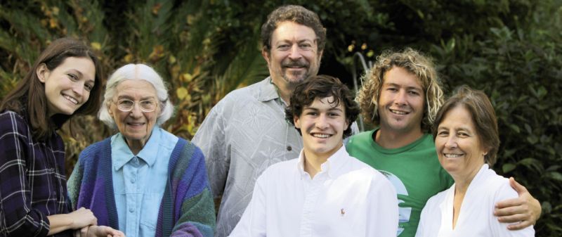 Frank’s daughter, Meghan; mother, Jane; Frank; sons, Jesse and Everett; and wife, Robin