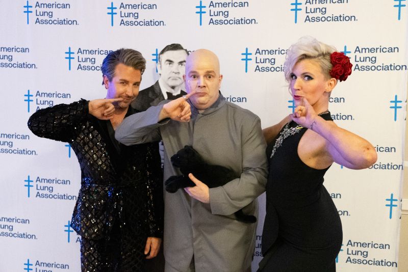 Dancers Gil Tisdale and Madelaine Hallman with Jim Brantley