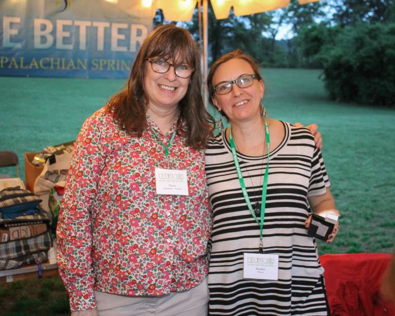 Volunteers Maria Richardson and Heather Powers