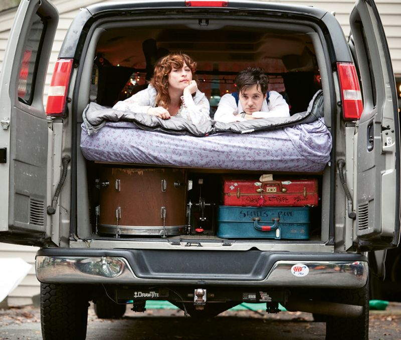 All In: As young troubadours on the road with their breakout album, O’ Be Joyful, the couple lived, toured, and made do in their humble minivan.