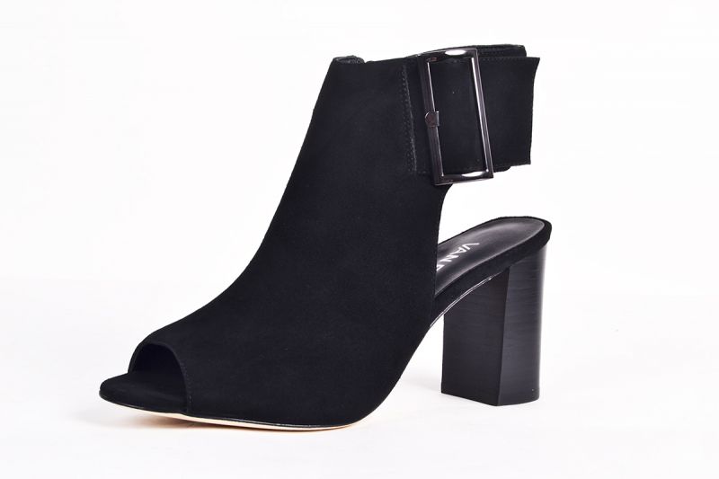 Vaneli “Bisa” suede peep-toe bootie, $150 at Shoes on King