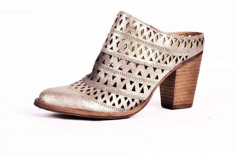 Steve Madden “Harmony” mule in &quot;dusty gold,&quot; $109 at Belk