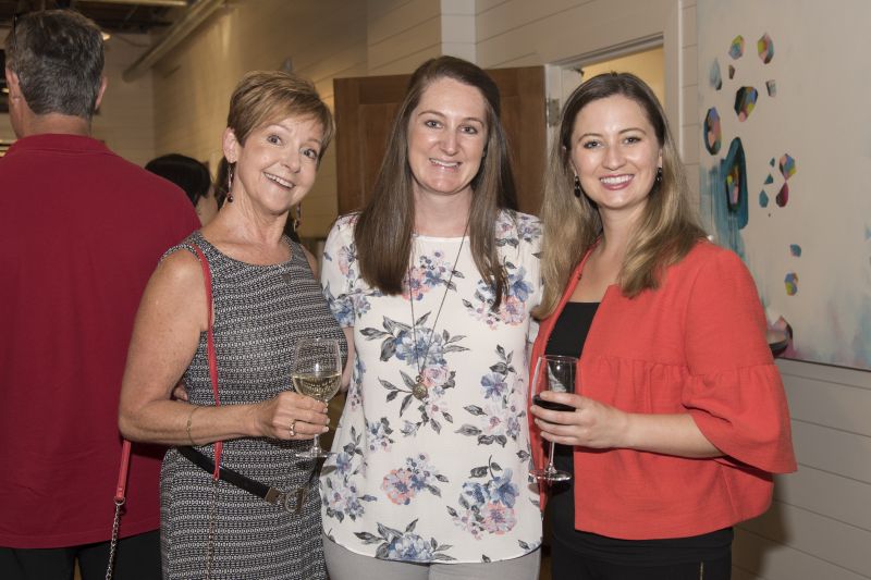 Charleston magazine Marketing Manager Betsey Geier with club members Gerri Greenwood and Lauren Kuhn