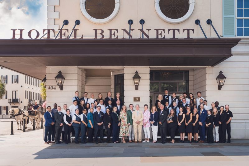 2019: Michael Bennett of the Bennett Hospitality Company opend his eponymous hotel on the old Charleston Public Library site overlooking Marion Square