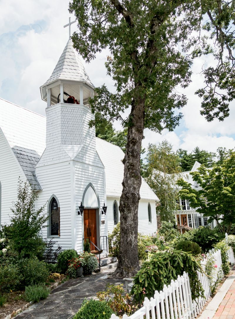 The historical Episcopal Church of the Incarnation on Main Street