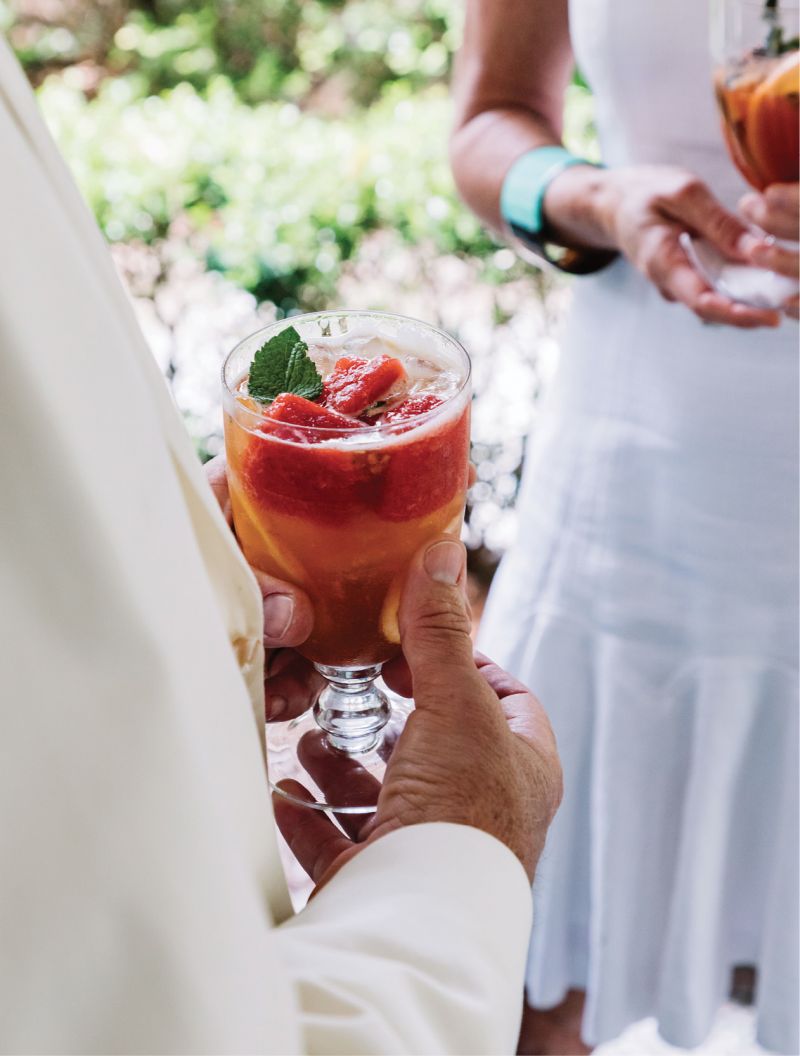 For an equally tasty nonalcoholic version of the cocktail, simply omit the Pimm’s No. 1 and muddle the fruit in the ginger ale.