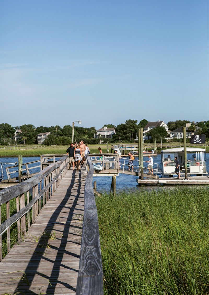 Arrive via the Barrier Island Eco Tours ferry.