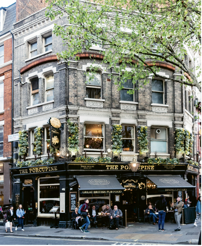 The Porcupine public house in Leicester Square dates to 1725.