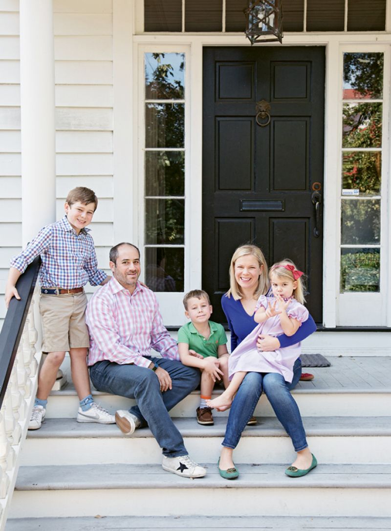 Full house: The Rosen family, with help from  designer Jenny Keenan, brought youthful energy to this 19th-century Old Village abode.