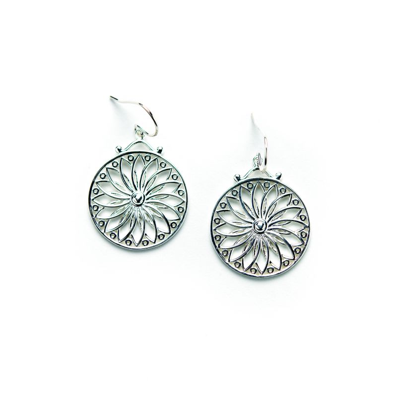 Southern Gates sterling silver “Sunburst” earrings, $80 at cargoholdinc.com/storelocator