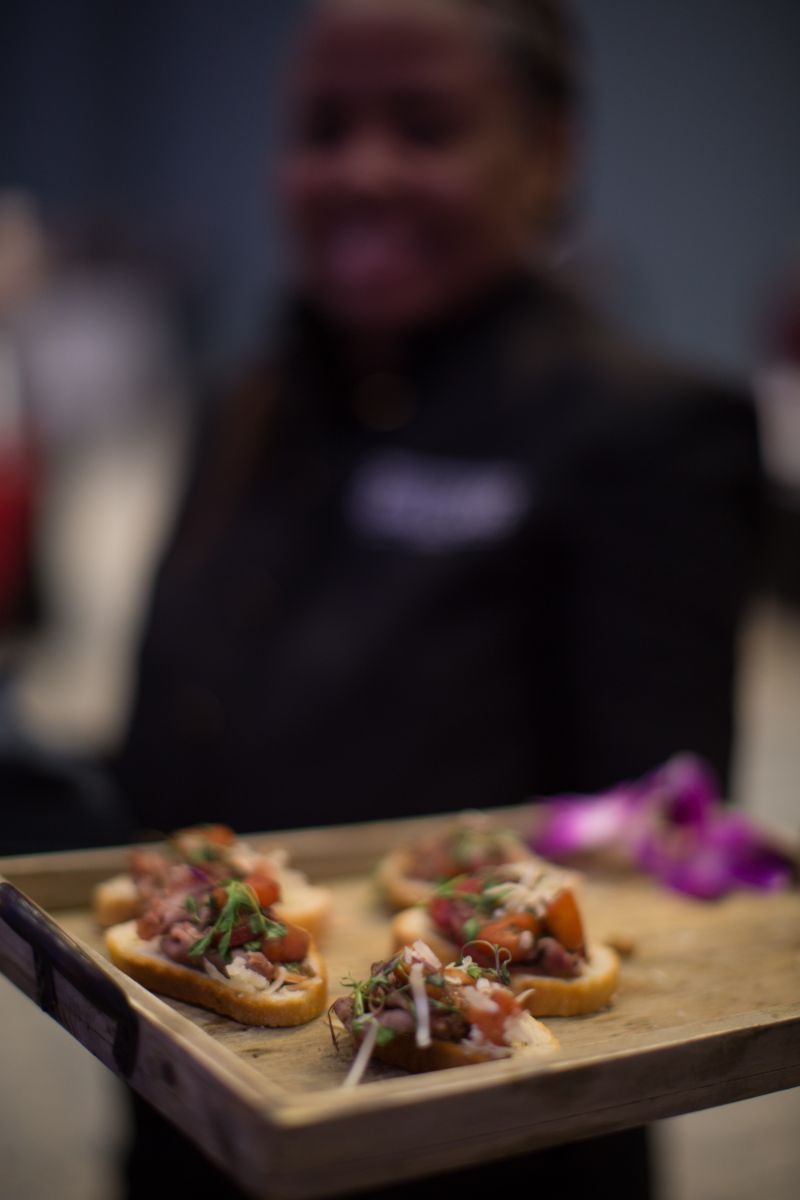 Guests enjoyed tasty, bite-sized fare prior to the concert, such as open-faced pastrami sliders.