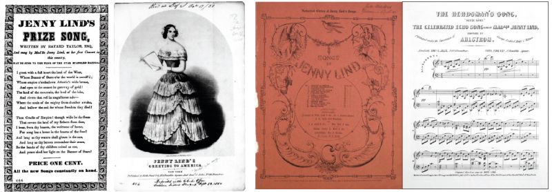 Poet Bayard Taylor penned the lyrics for “Greeting to America,” the $200-prize-winning song for Lind’s debut concert in the US. A highlight of her American shows was “The Herdsman’s Song,” also called “echo songs,” which showed off her vocal range.