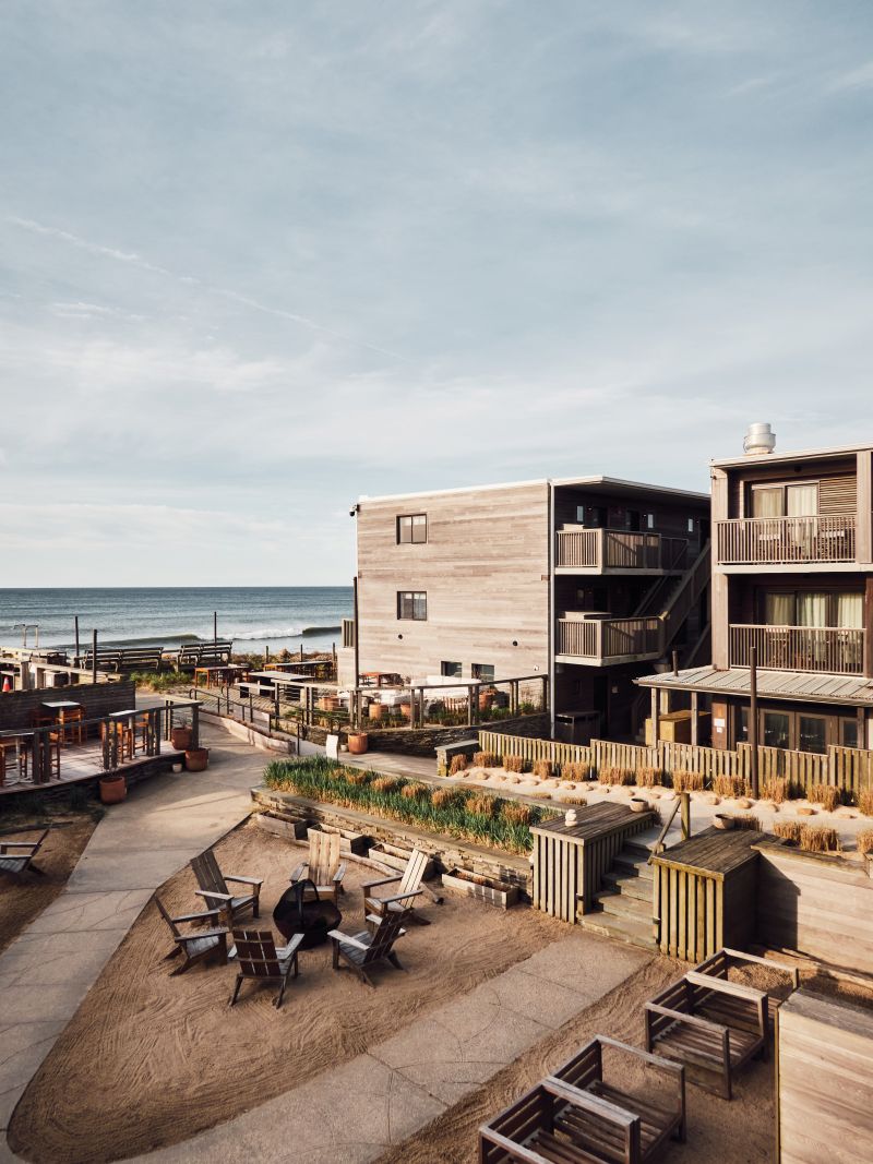 Oceanfront Oasis: Named for the wild sea grass that grows in the dunes, the 96-room Marram sits beachfront in Montauk with a restaurant, yoga sessions, and central courtyards in the sand.