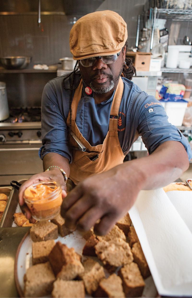 Chef Matthew Raiford of The Farmer &amp; The Larder visited from Georgia for last year’s Ark of Taste dinner.