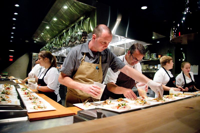 Chef Nate Whiting finished the dish with a sprinkling of spiced peanuts.