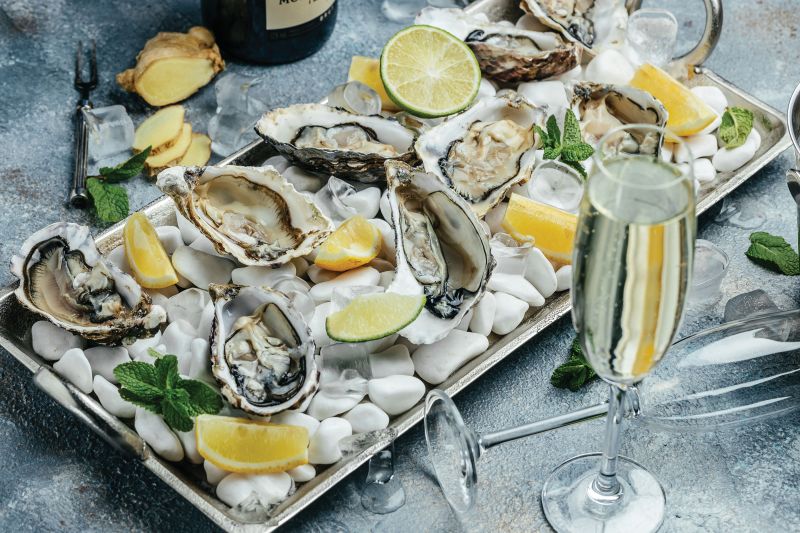 On the Half Shell:  “Oysters are part of my weekly regimen: pairing oysters with prosecco is like pairing burgers with fries.“